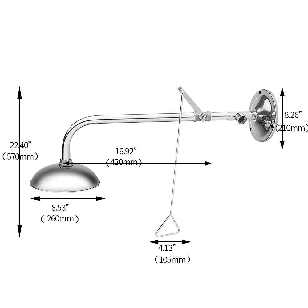 Wall-mounted Emergency Eye Washer GE-W304A(图2)